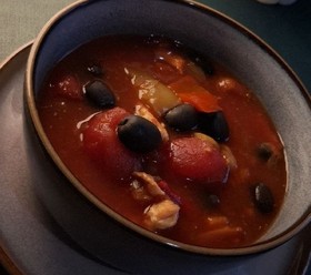 Быстрый супчик с фасолью и томатами