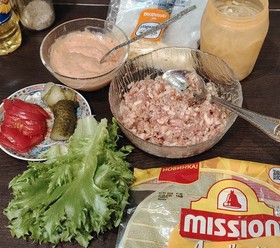 Лепешка с фаршем