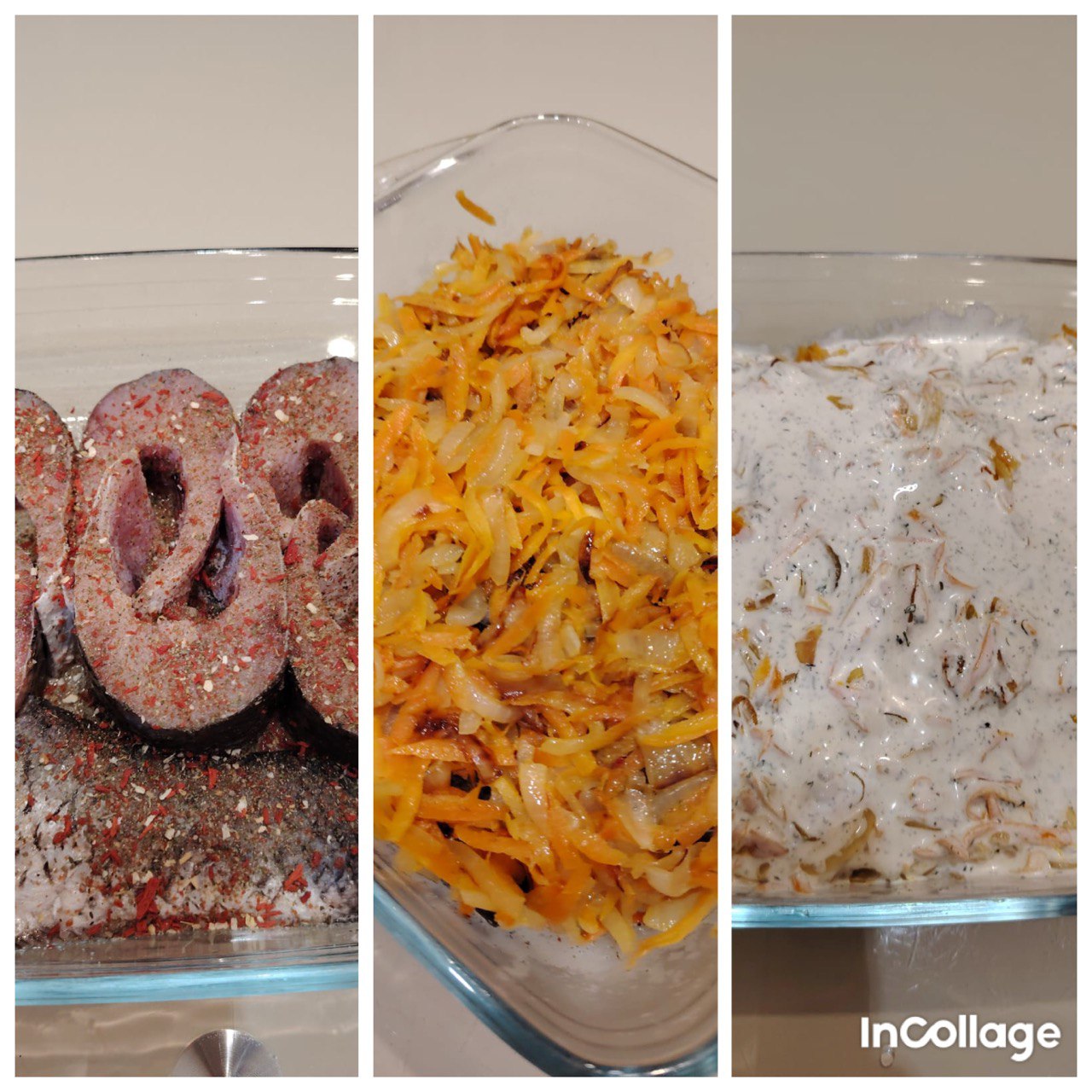 Белый Амур запеченный с овощами