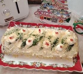 Мимоза рулетом