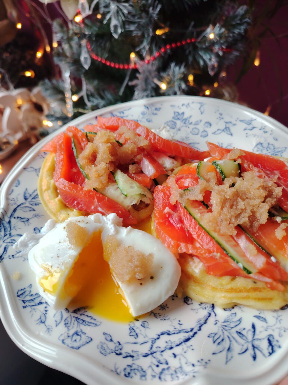 Картофельные вафли с творожным сыром