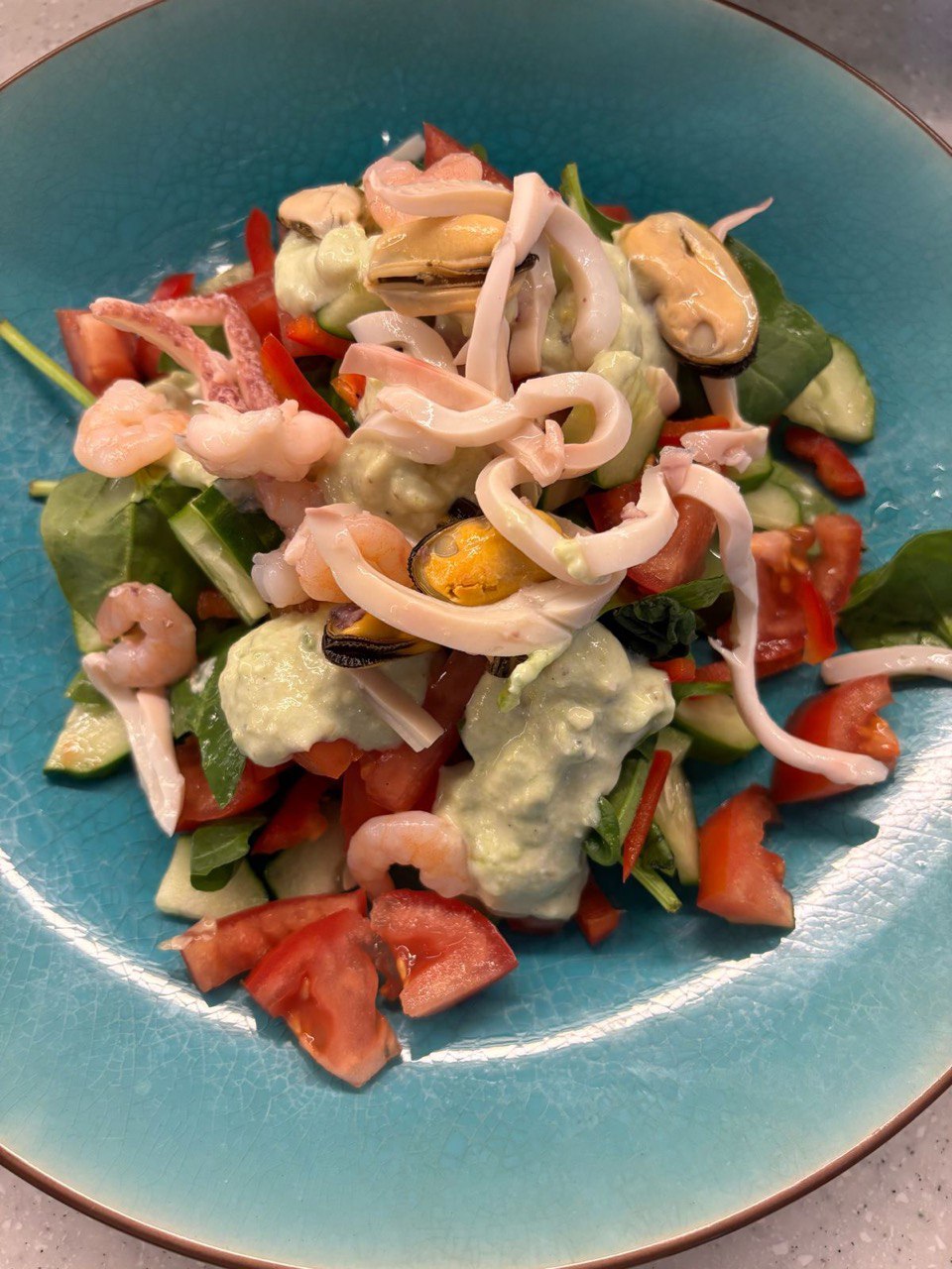 Салат с морепродуктами