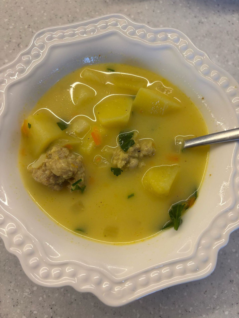 Сырный супчик с фрикадельками