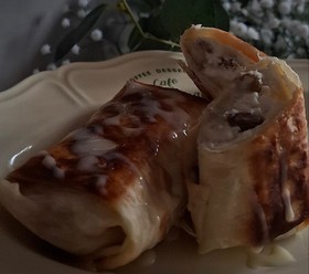 Десерт из лаваша и творога